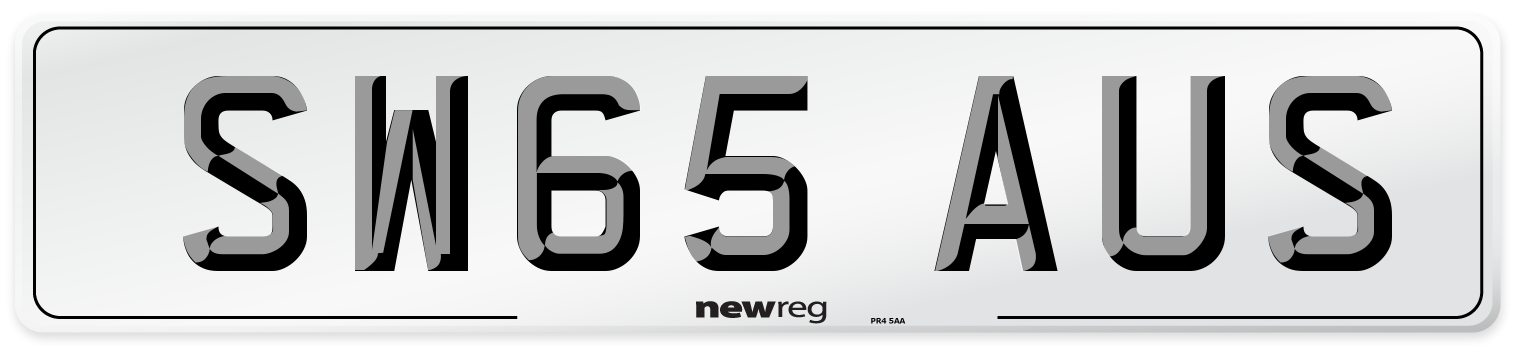 SW65 AUS Number Plate from New Reg